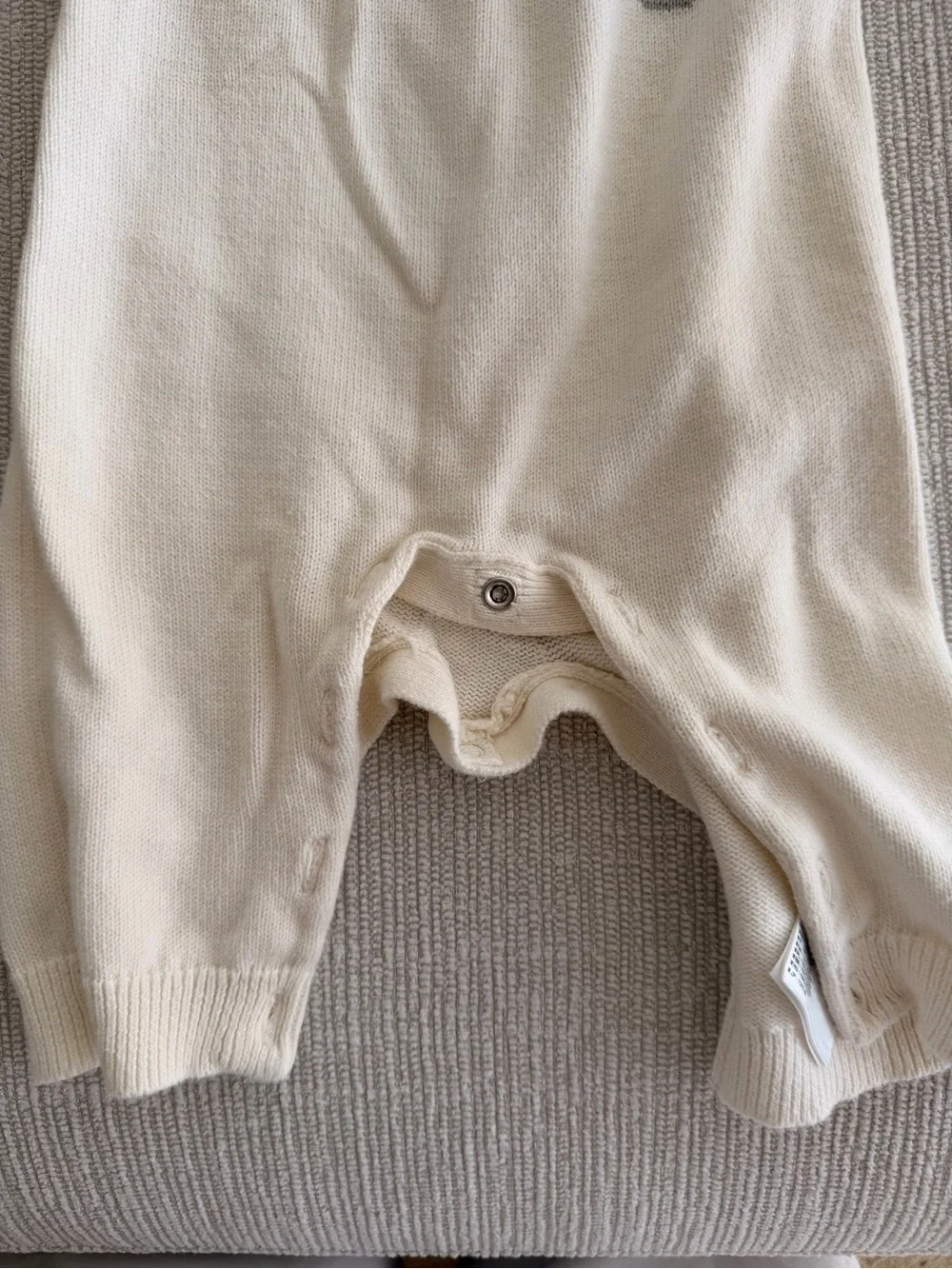 GAP Cream Knit One-Piece with Gray 
